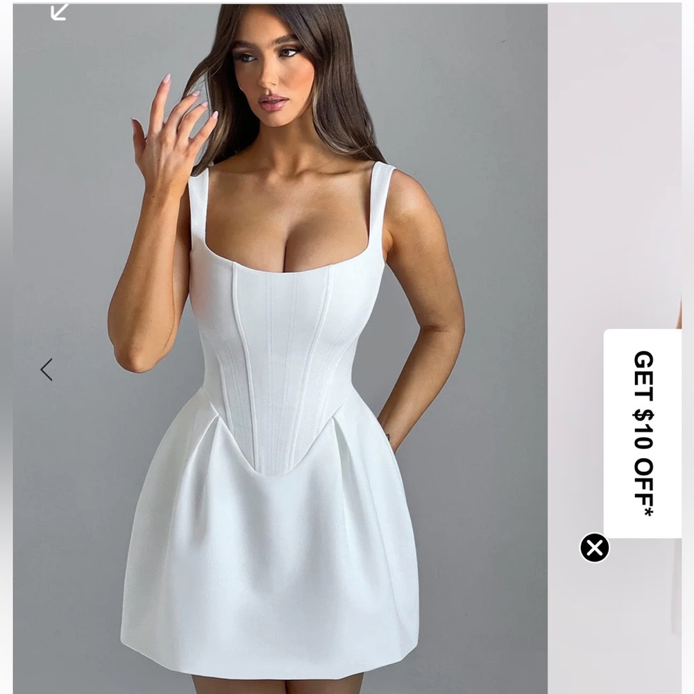 Janiyah white corset dress — Babyboo